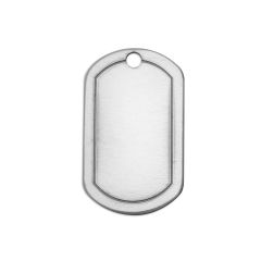 Border Dog Tag, 1 1/4"- Premium Stamping Blanks, Aluminum, 24 Pack