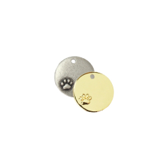 Circle w/ Paw Print Charm Stamping Blank