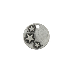 Circle w/ Stars Pewter Stamping Blank