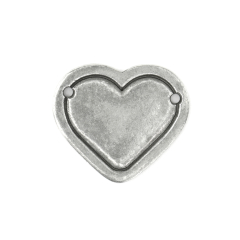 Pewter Stamping Blank, Heart Border (Large)