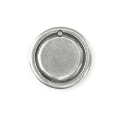 Pewter Stamping Blank, Circle Border (Large)