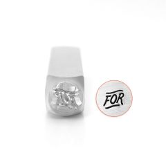 Fancy "For" Design Stamp, 6mm