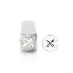 Fork & Knife Design Stamp, 6mm