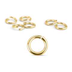 Jump Rings, Gold Plated, 20 Gauge, 4mm, 200 Pack